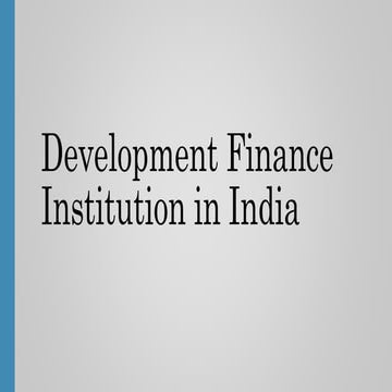 Development financial institutions | PPTX