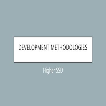 Development methodologies