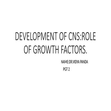DEVELOPMENT OF CNS,describing the  different stages