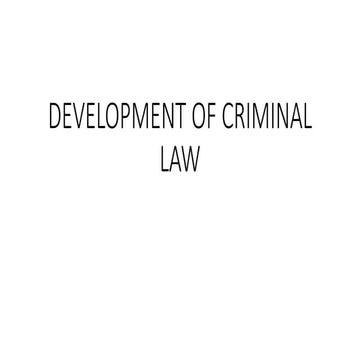 Development of criminal law