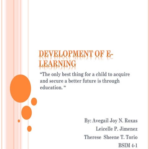 Development of E Learning for Thesis