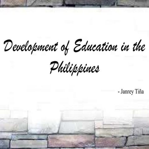 Development of education in the philippines
