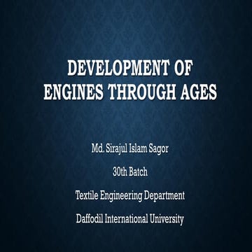 Development of engines through ages (Presentation)