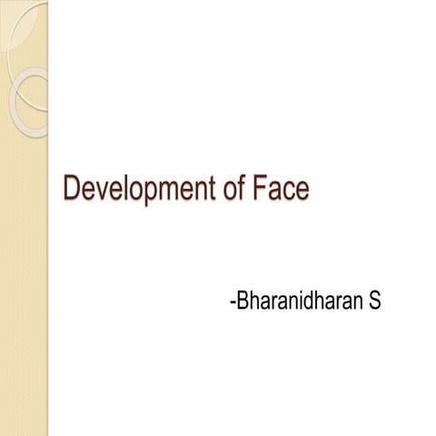 Development of face including nose ppt 