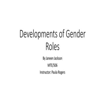 Development of gender roles