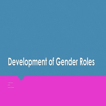 Development of gender roles