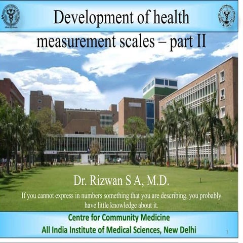 Development of health measurement scales – part 2