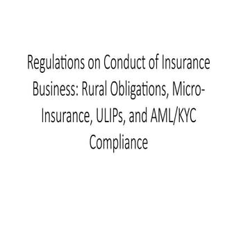 Comprehensive Guide to IRDA Regulations on Rural and Micro-Insurance ...