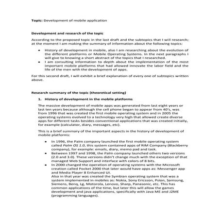 Development of mobile applications andrés burgos(english4-second draft)