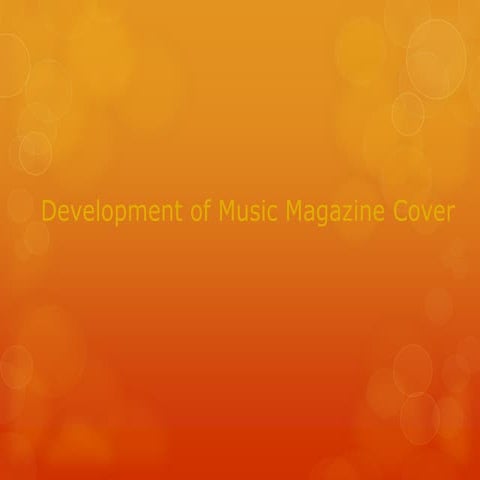 Development of Music Magazine Cover
