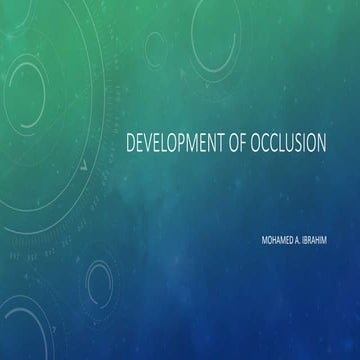  Development of occlusion