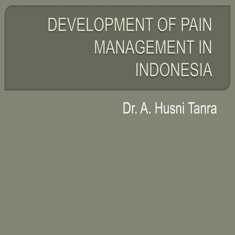 Development of pain management in indonesia