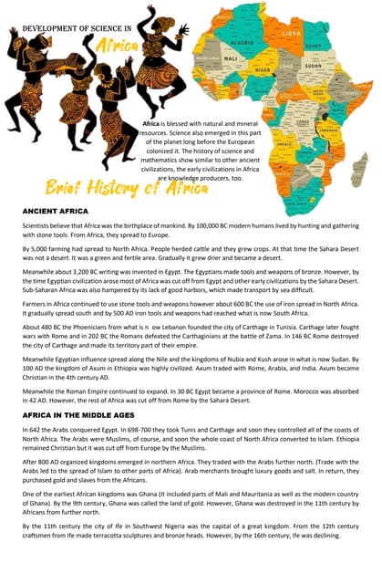 Development of science in africa | PPT