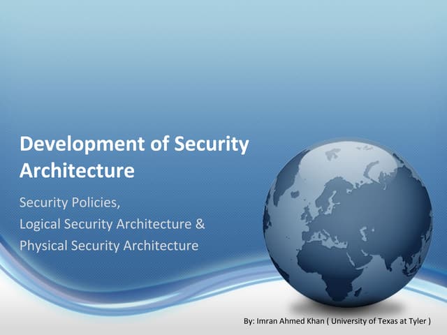 Development of security architecture