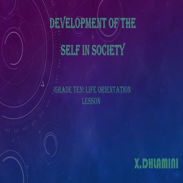 Development of the self in society | PPT
