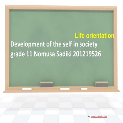 Development of the self in society grade 11 | PPTX
