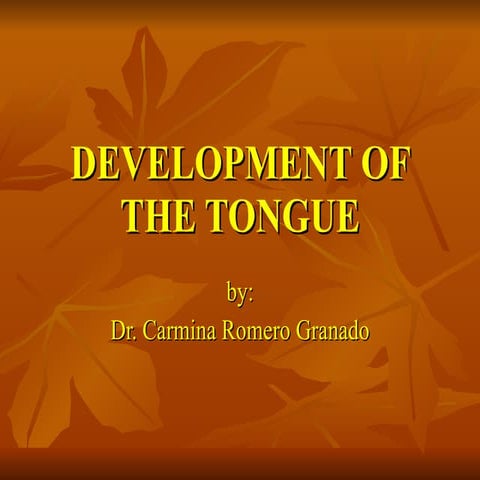 Development of the tongue