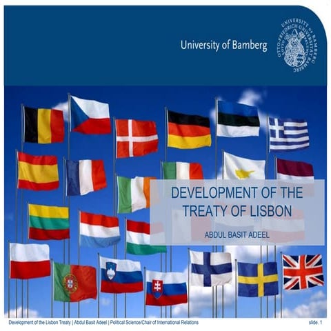Development of the Treaty of Lisbon