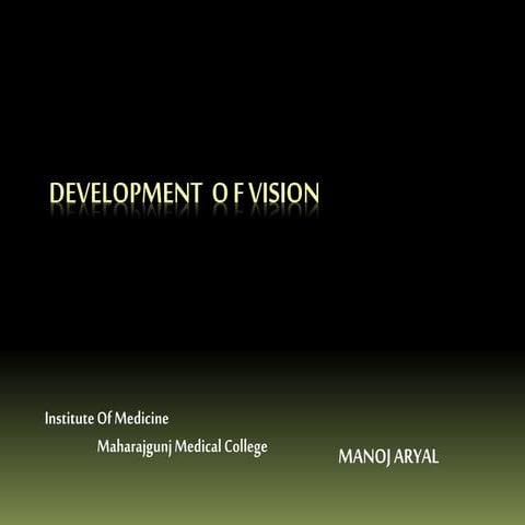Development Of Vision