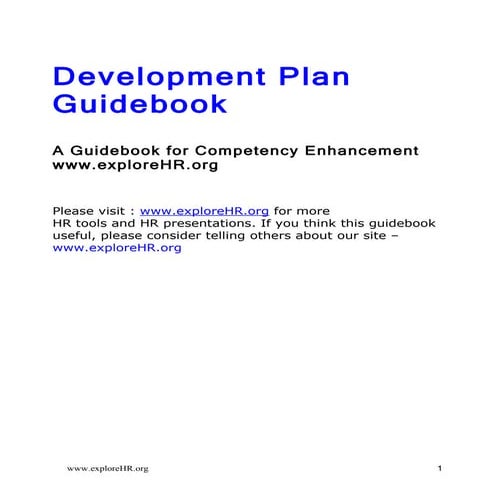 Development plan guidebook