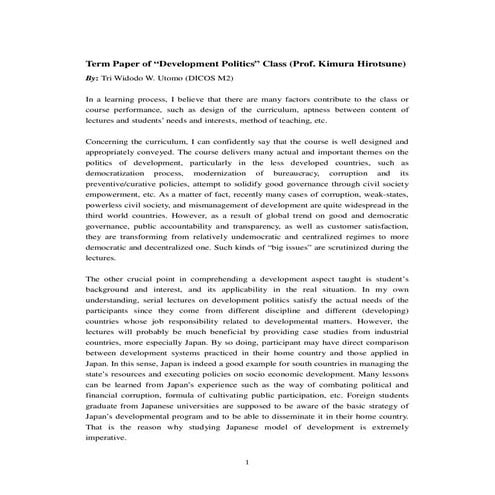 Development Politics