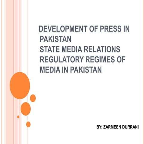 Development of press and regimes and state relations