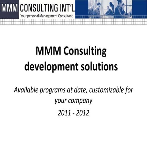 Development Solutions Mmm Consulting 2011 2012