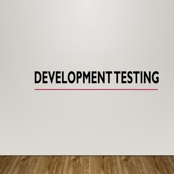 Comprehensive Guide to Development Testing in Software Engineering | PPTX