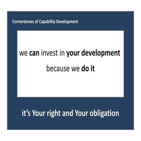 Development thinking - Building Capabilities