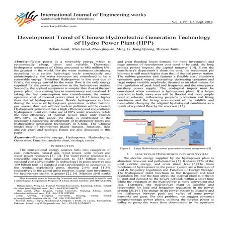Development trend of chinese hydroelectric generation technology of hydro power plant (hpp)