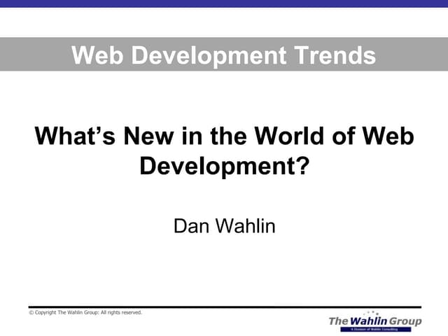 Development Trends - What's New in the World of Web Development