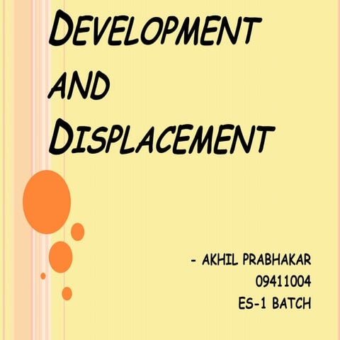 Development Vs Displacement