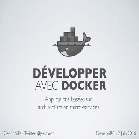 Microservices based application development with Docker (French)