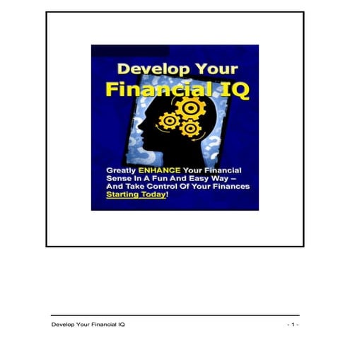 Develop your financial_iq | PDF