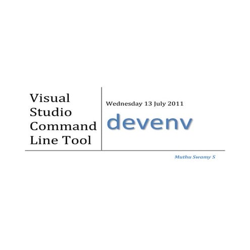 Devenv command line