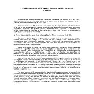 Deveres do aluno e do pai eca