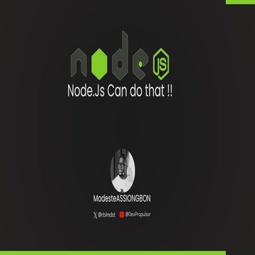 [DevFest Strasbourg 2025] - NodeJs Can do that !!