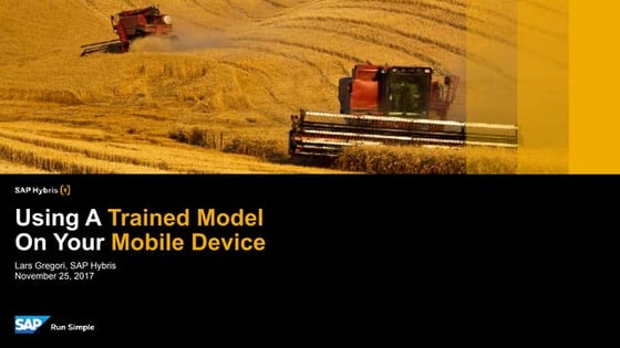 Using a trained model on your mobile device
