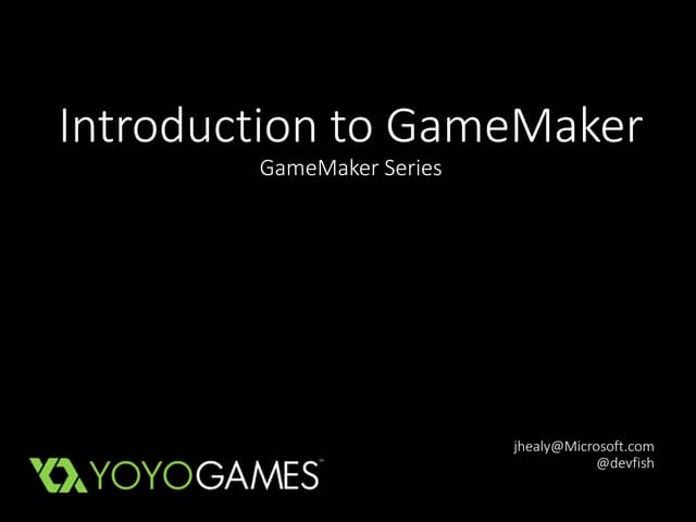 Gamemaker - Intro and Core Objects