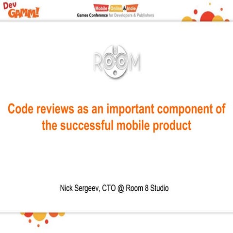 Room8: Внедрение практик code review как важная составляющая успеха мобильног...
