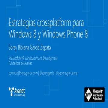 Estrategias para desarrollo crossplatform en Windows Phone 8 y Windows 8