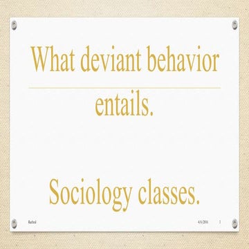 Deviant behavior