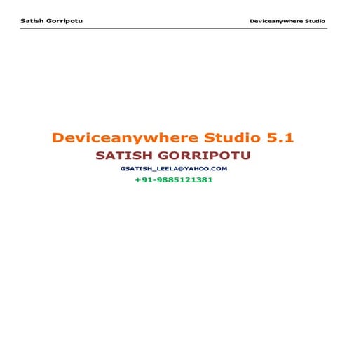 Deviceanywhere studio 5.1