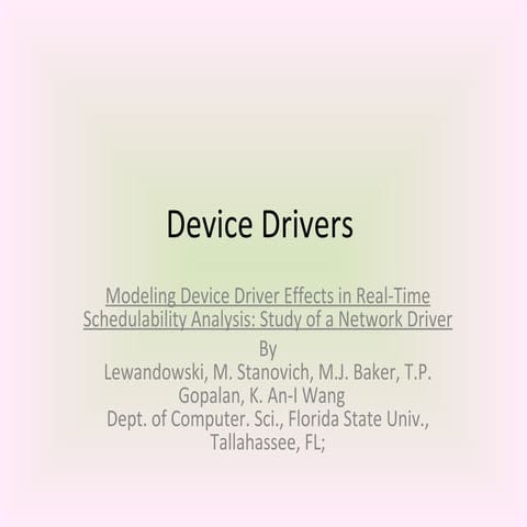 Device Drivers | PPT