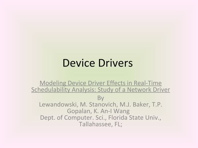 Device Drivers