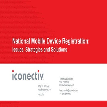 National Mobile Device Registration | PDF