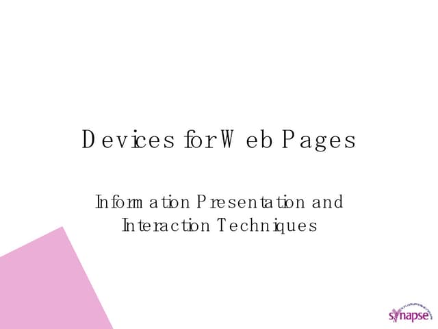 Devices on the Web (2.0)
