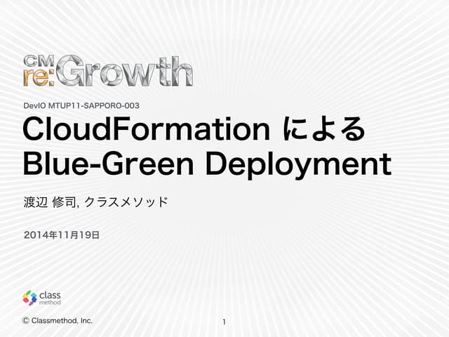 Cloud FormationによるBlue-Green Deploy...
