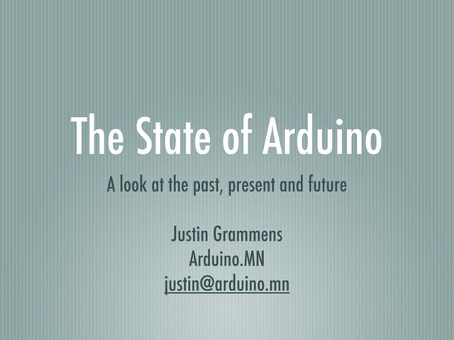 The State of Arduino and IoT