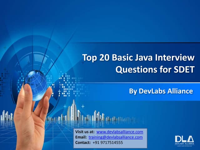 Dev labs alliance top 20 basic java interview question for sdet
